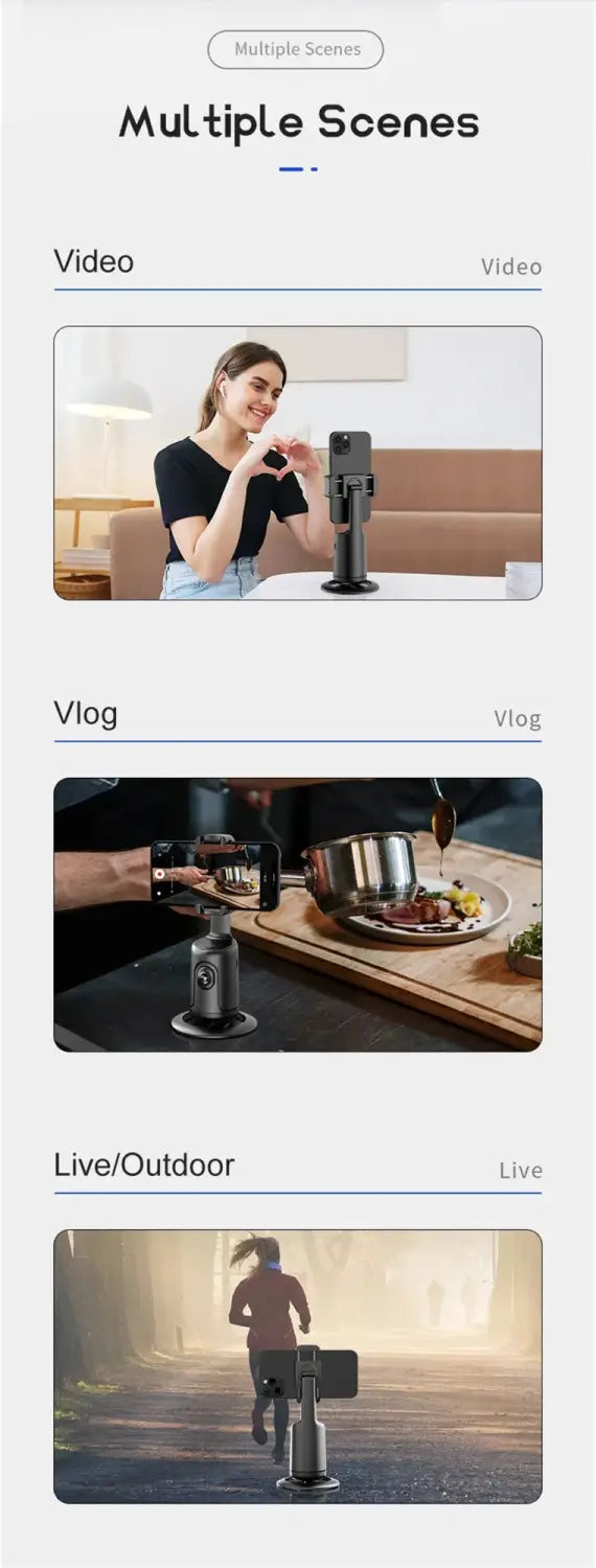 Level Up Your Vlog: 360° AI Tracking Gimbal