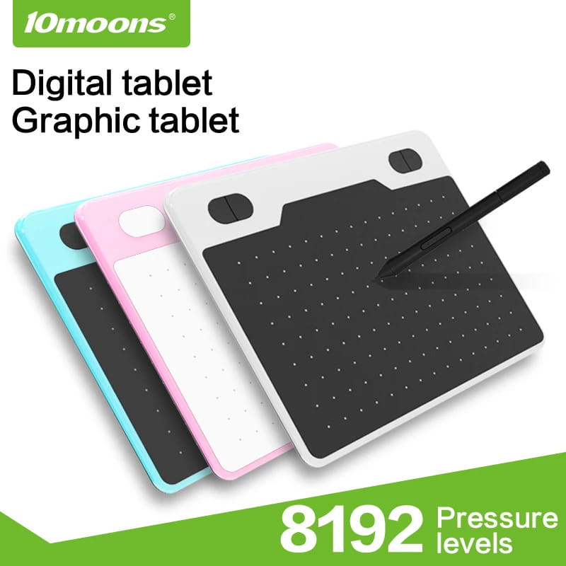 Ultralight Apple Compatible Graphic Drawing Tablet with Battery-Free Pen