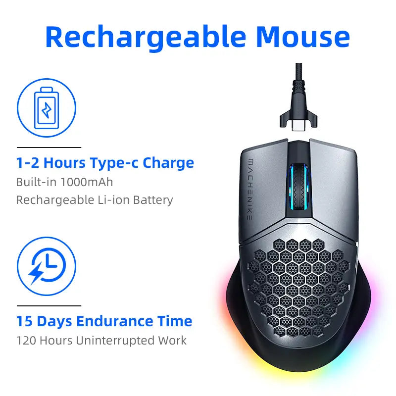 Machenike M8 RGB Rechargeable Mouse