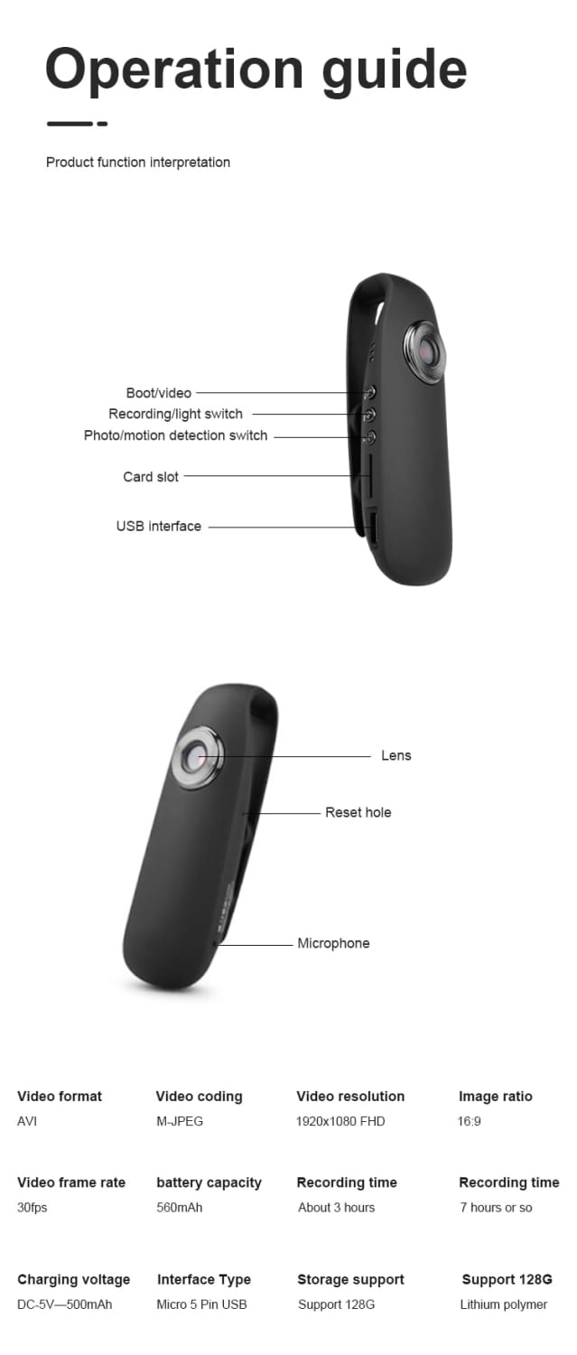 IDV Mini Body Camera: Compact and Discreet for All Your Recording Needs