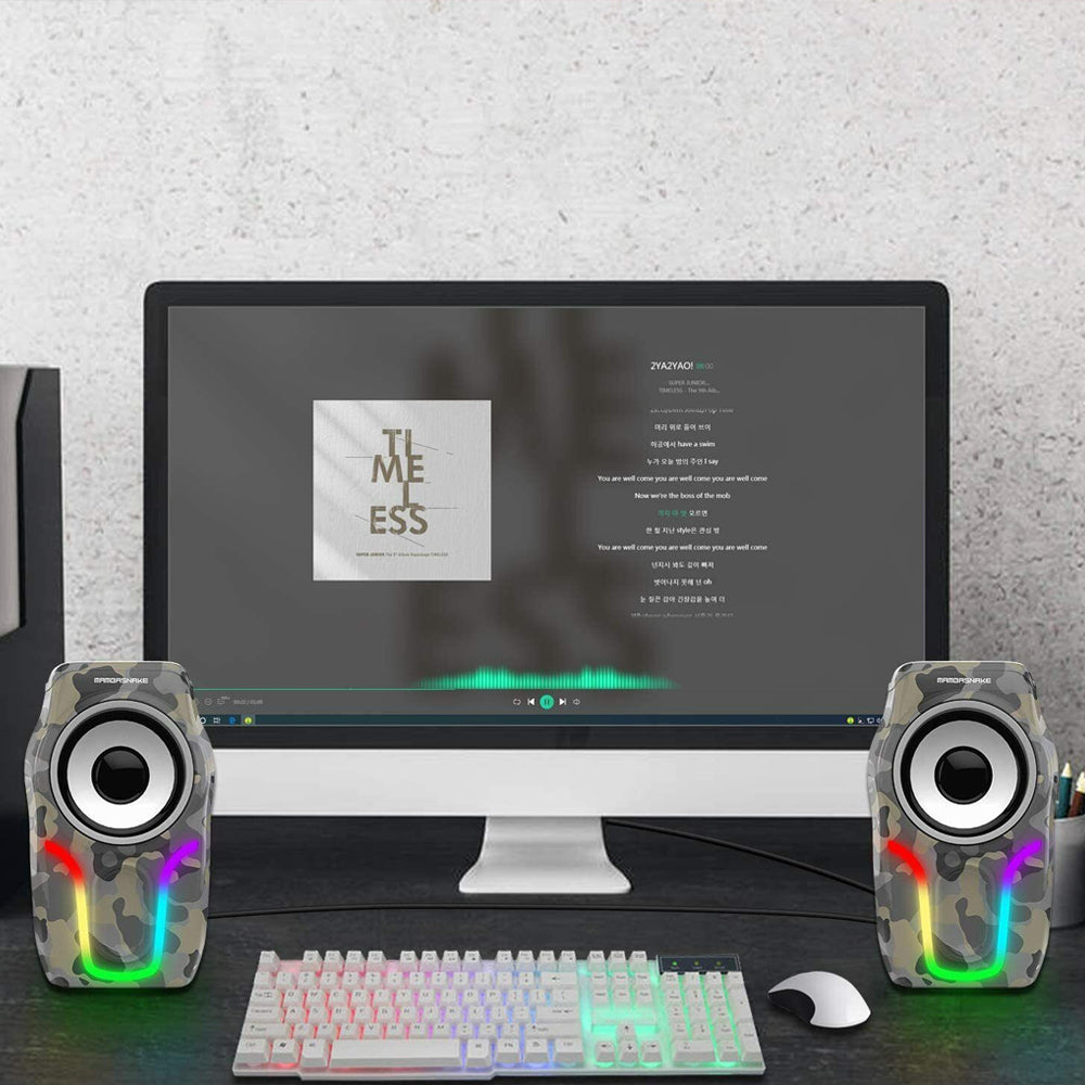 Portable Wired Mini Gaming Speakers for Computer