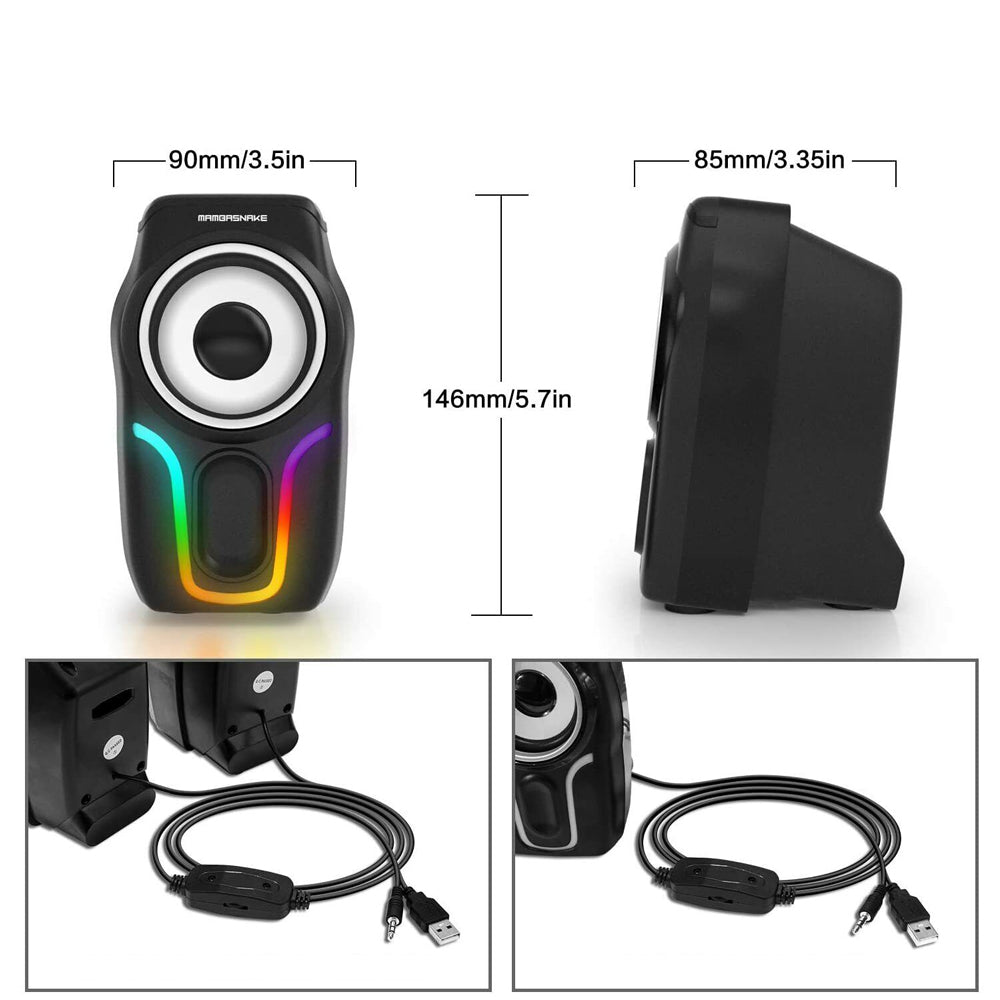 Portable Wired Mini Gaming Speakers for Computer