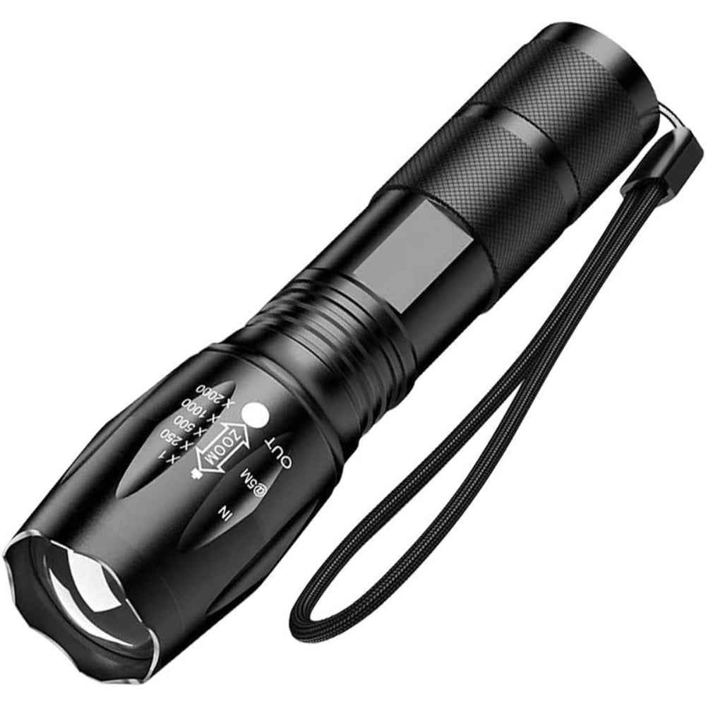 2-Pack Rechargeable Zoom LED Flashlights
