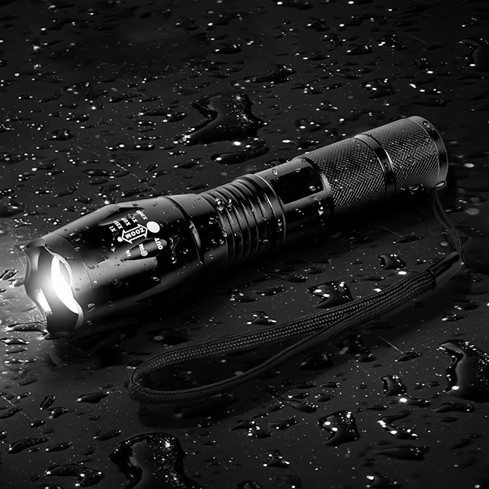 2-Pack Rechargeable Zoom LED Flashlights
