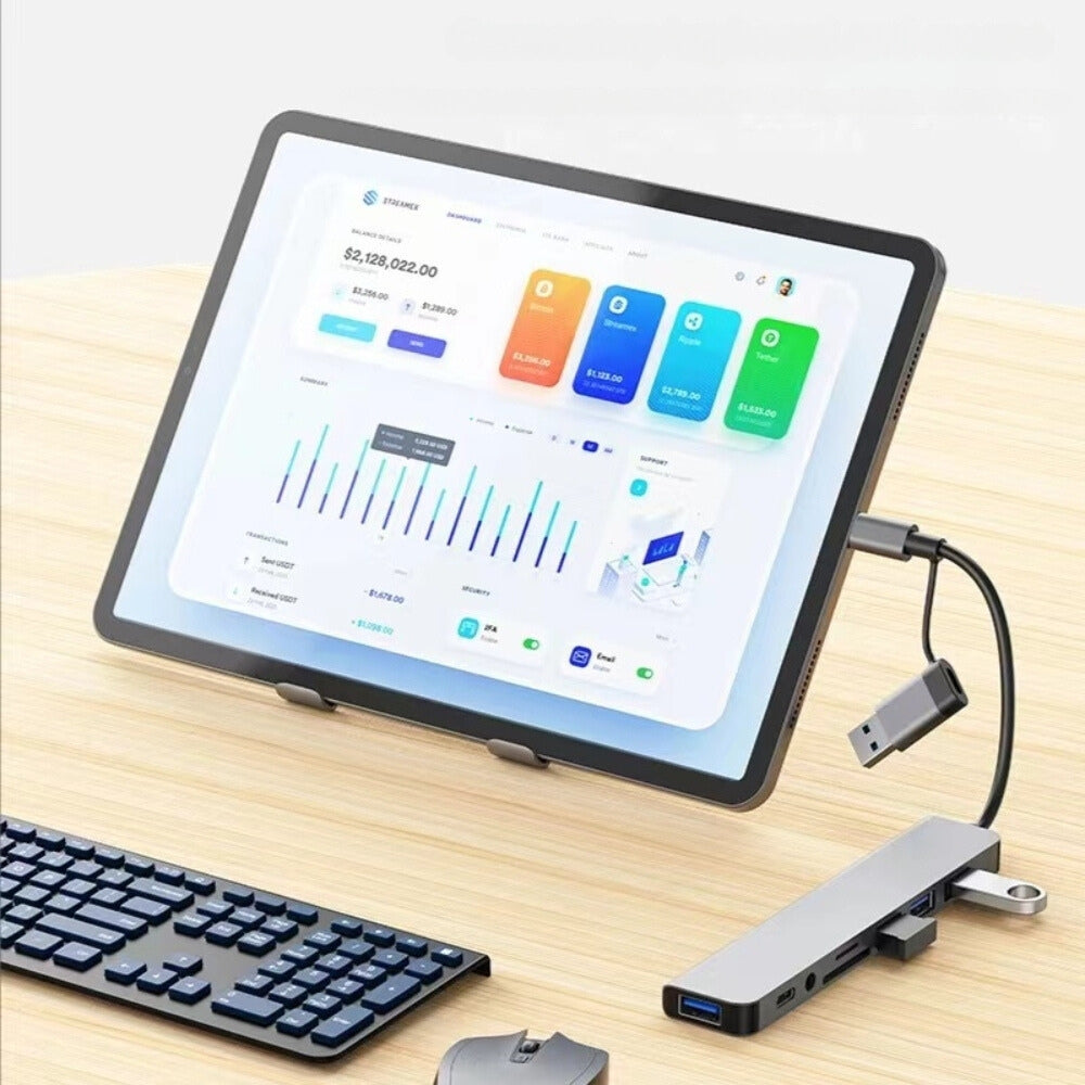8-in-2 USB-C & USB Hub with Card Reader