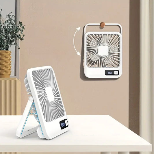 Rechargeable Desk Fan with Power Readout