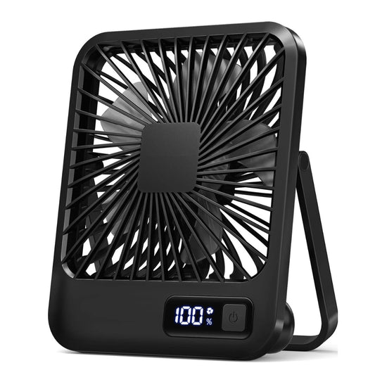 Rechargeable Desk Fan with Power Readout