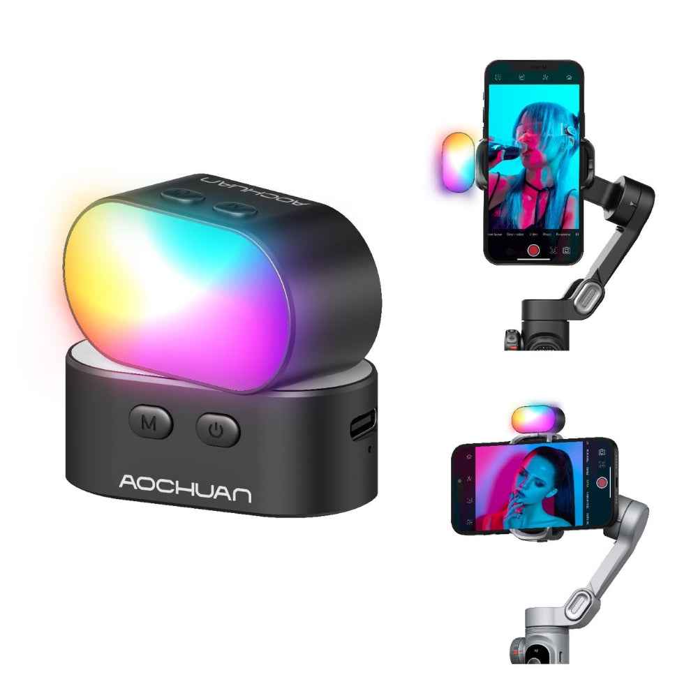 Magnetic RGB Fill Light for Gimbal Video