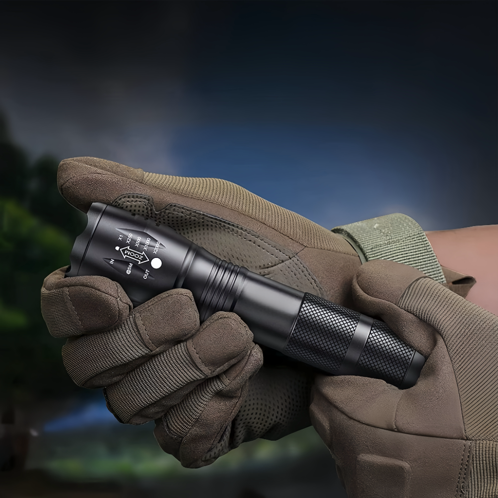 2-Pack Rechargeable Zoom LED Flashlights