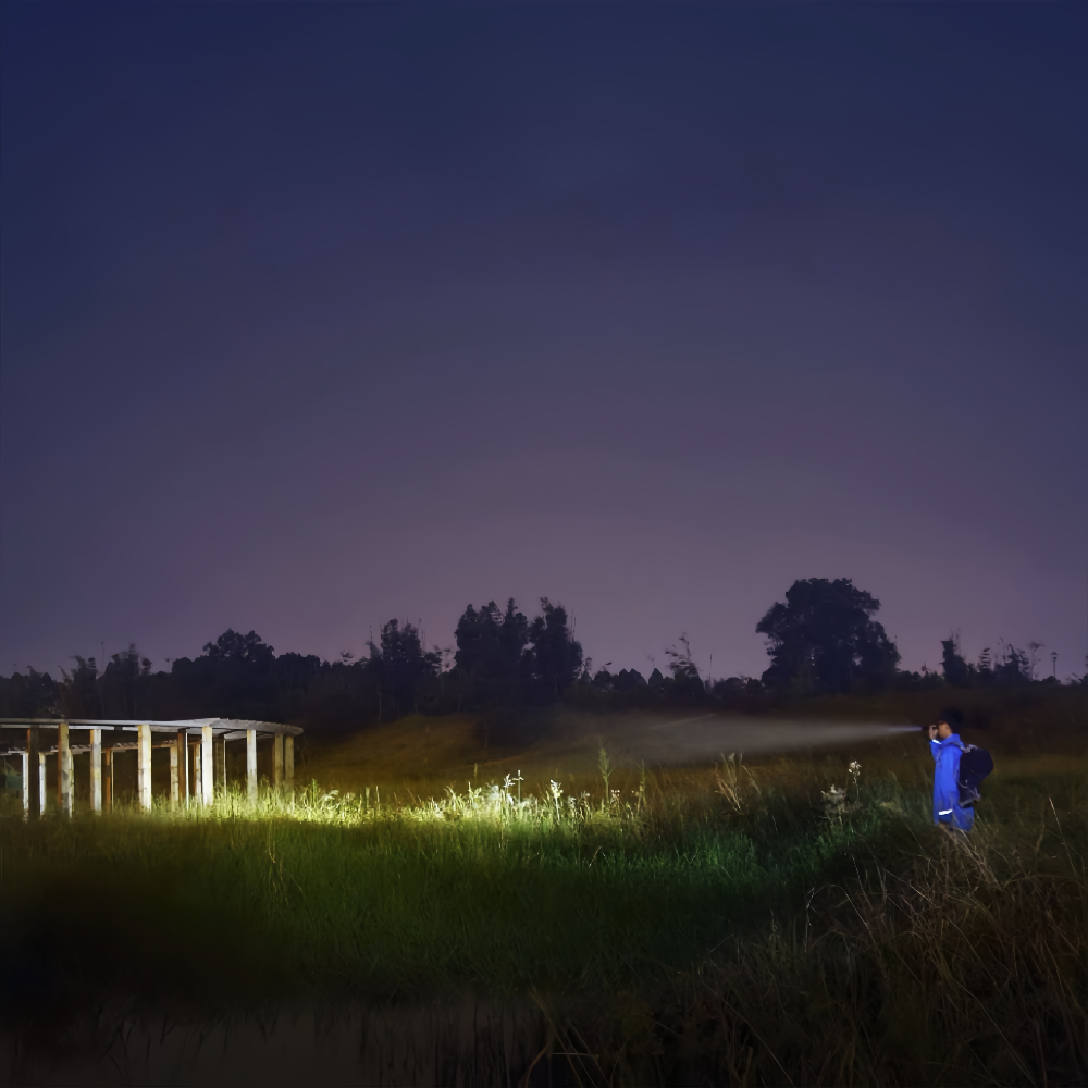 2-Pack Rechargeable Zoom LED Flashlights