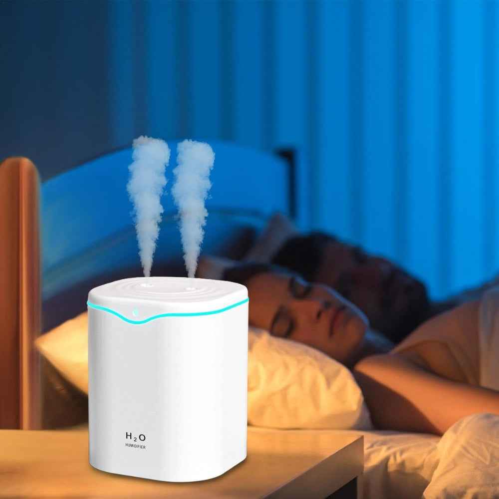 USB Humidifier with Dual Spray & Oil Diffuser