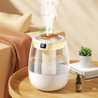 Dual Mist USB Aroma Humidifier with LED Light