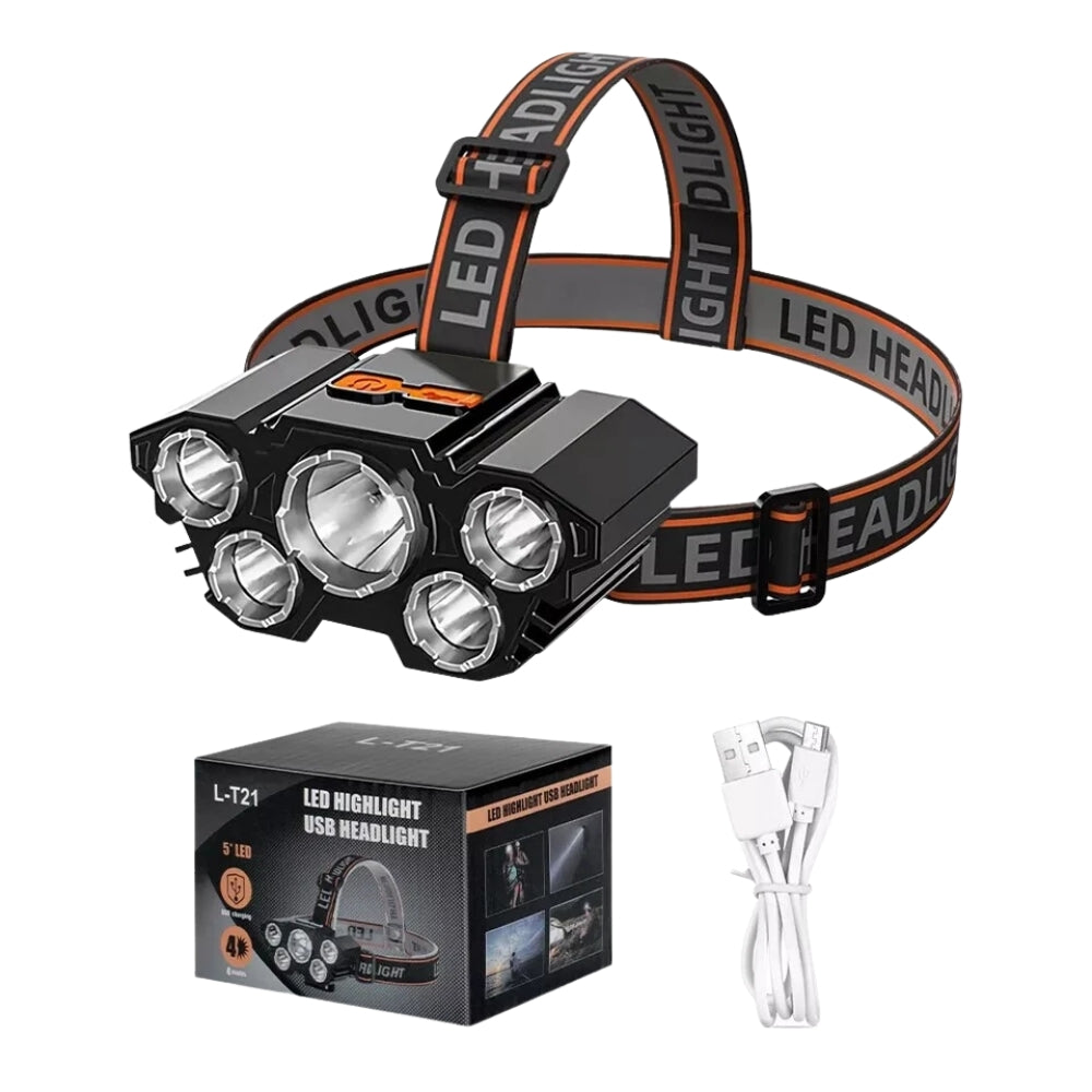 Rechargeable Head Mounted Flashlight