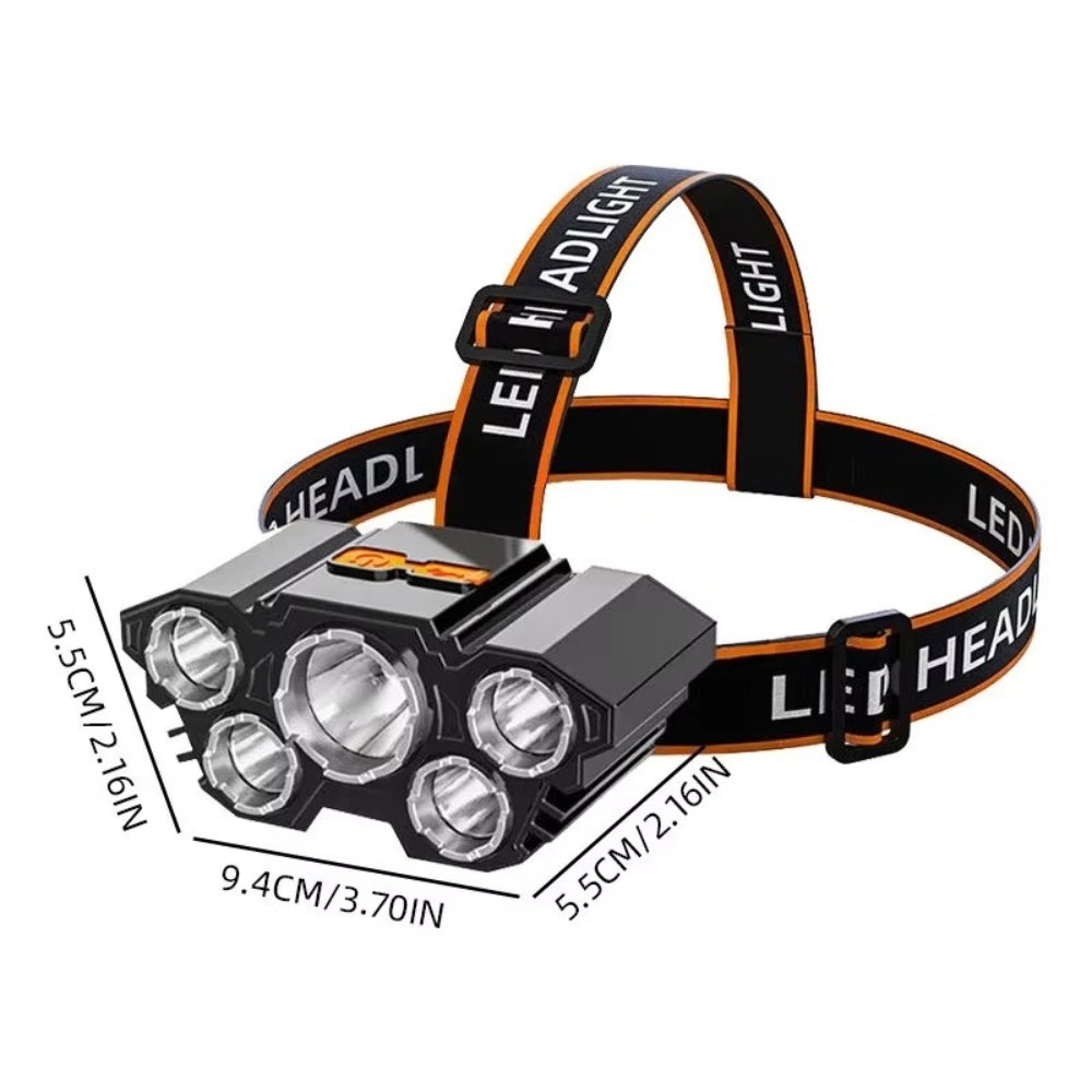 Rechargeable Head Mounted Flashlight