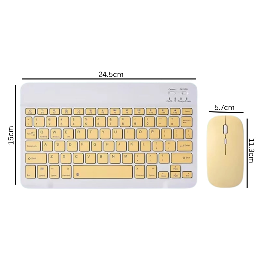 10-Inch Universal Bluetooth Keyboard & Mouse Set
