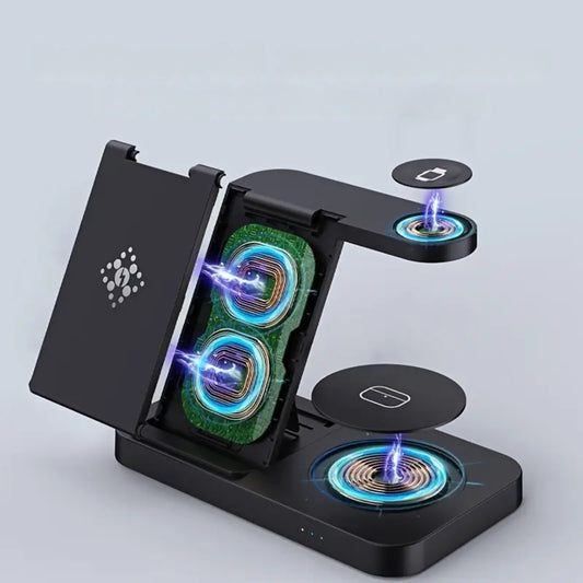 Foldable Fast Wireless Charging Station & Dock Stand