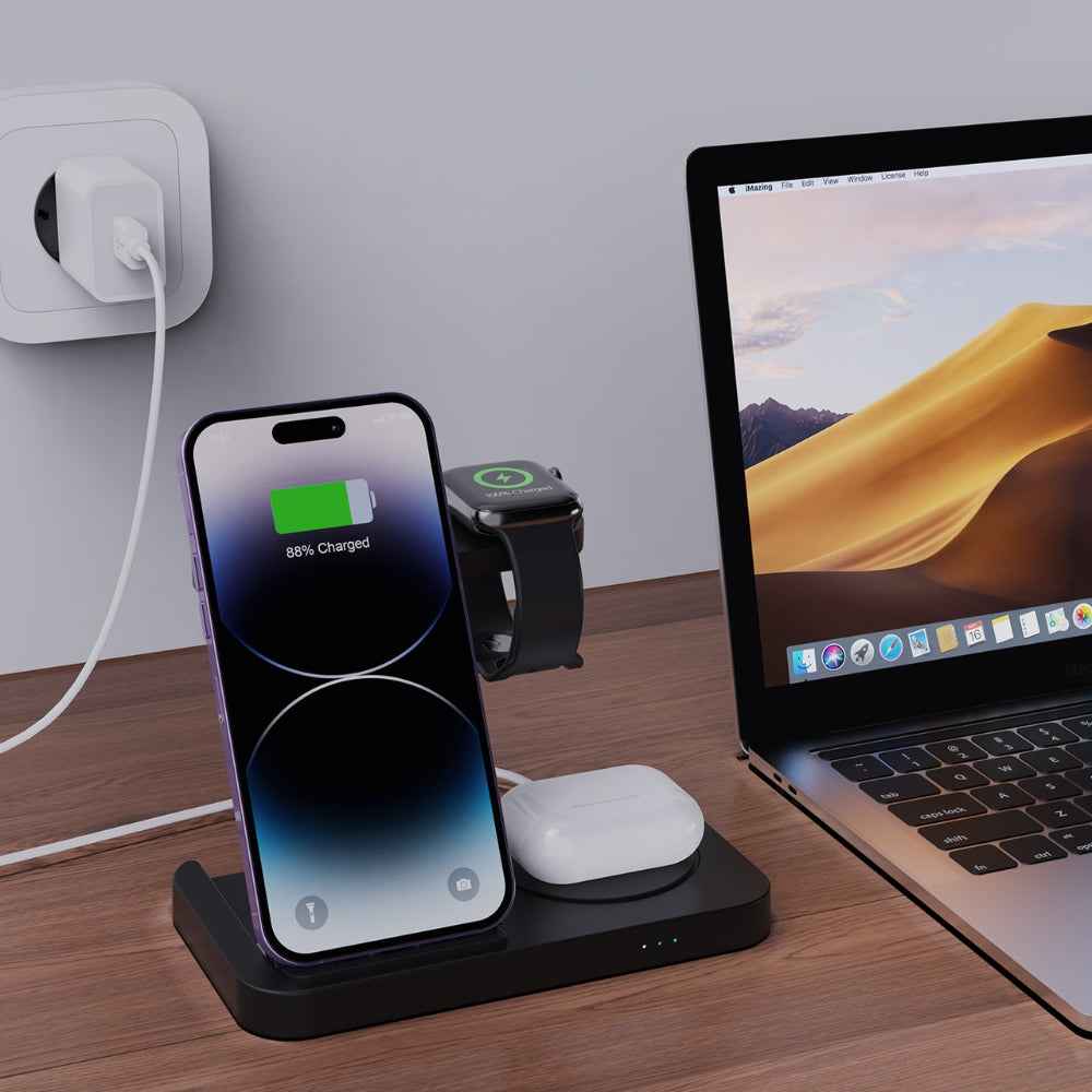 Foldable Fast Wireless Charging Stand & Dock Station