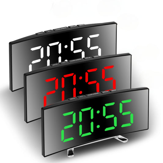 Curved LED Mirror Clock