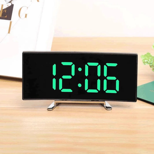 Curved LED Mirror Clock