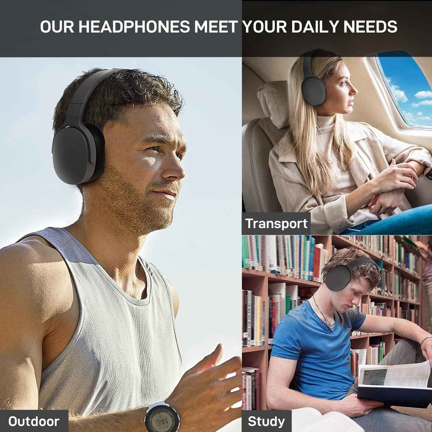9D Surround Sound Wireless Sports Headset