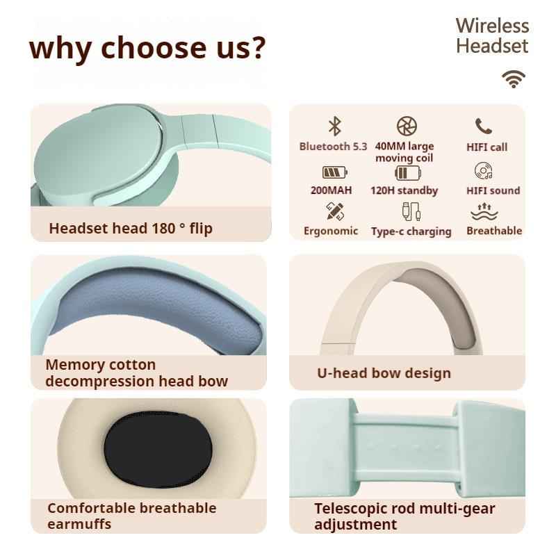 9D Surround Sound Wireless Sports Headset