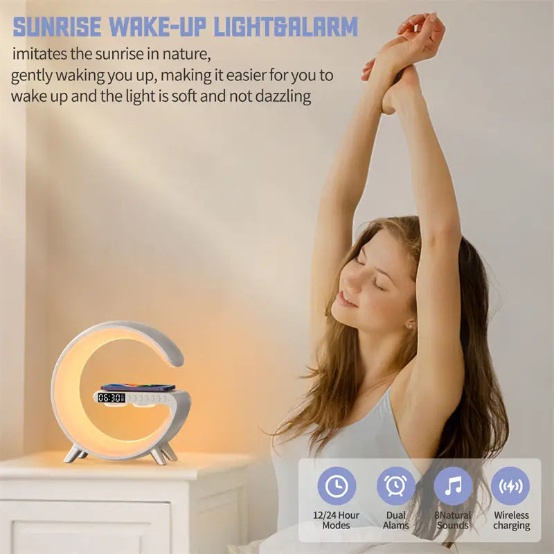 All-in-One G-Shaped Lamp: Charge Relax Light Up Your Space!