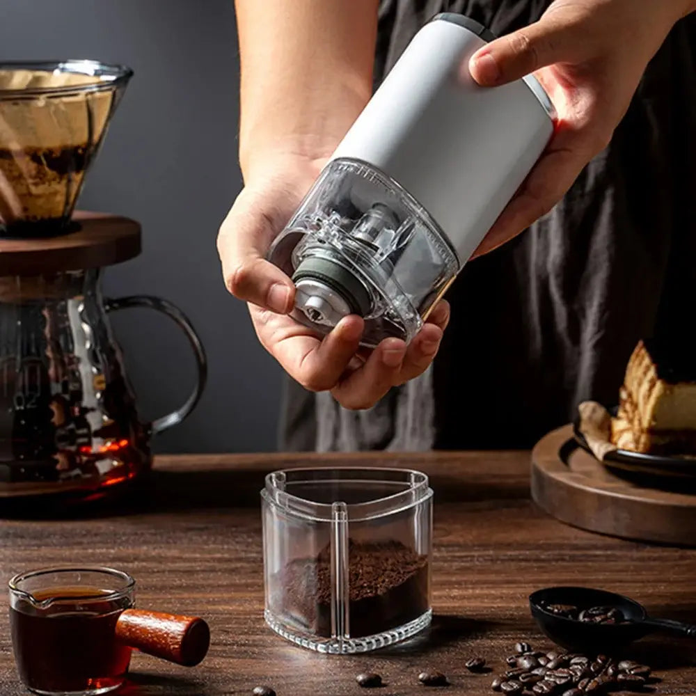 Portable Electric Coffee Grinder with Burr Grinder