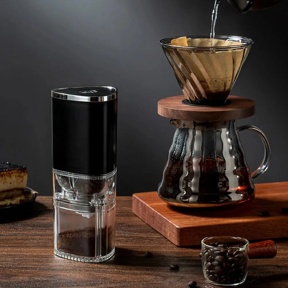 Portable Electric Coffee Grinder with Burr Grinder