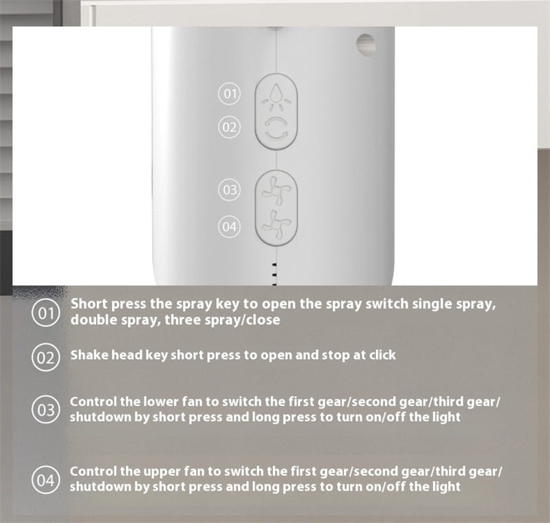 Double Mist & Cool Air Fan: Portable Air Cooler for Personal Comfort