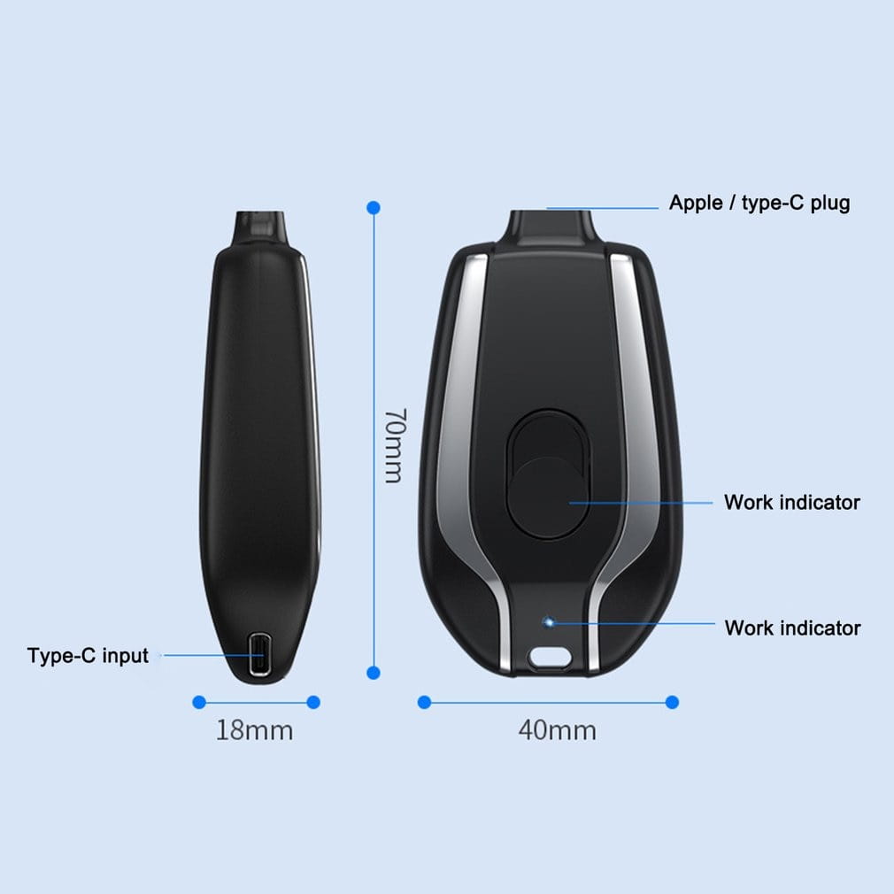 Keychain Savior: Mini Power Bank for Emergencies (Fast Charging)