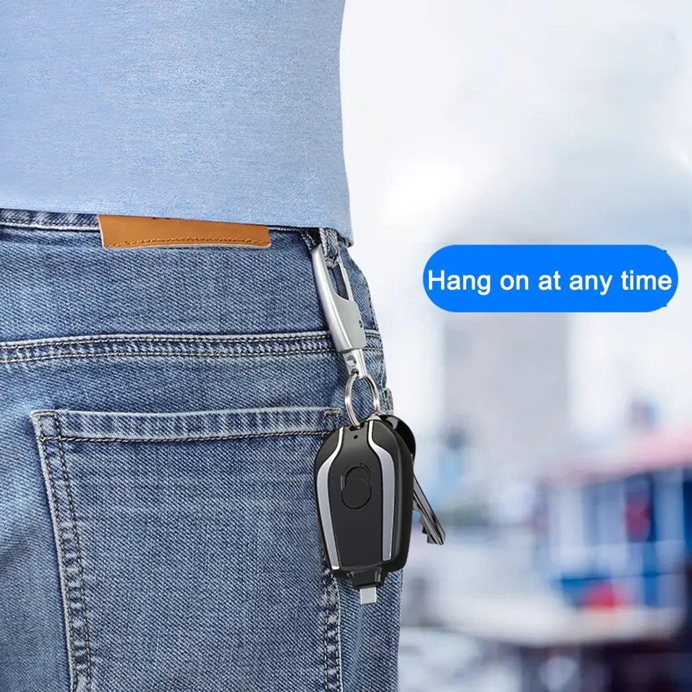 Keychain Savior: Mini Power Bank for Emergencies (Fast Charging)