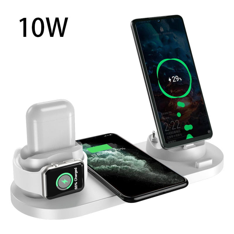 6-in-1 Wireless Charging Dock: iPhone Watch & Airpods Fast Charger