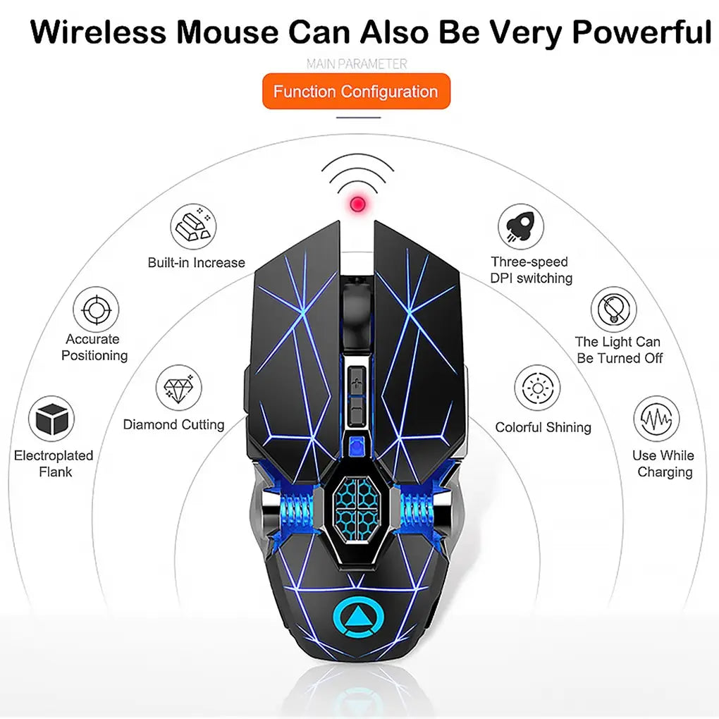 Silver Eagle A7 - Whisper Quiet Wireless Mouse (Rechargeable)