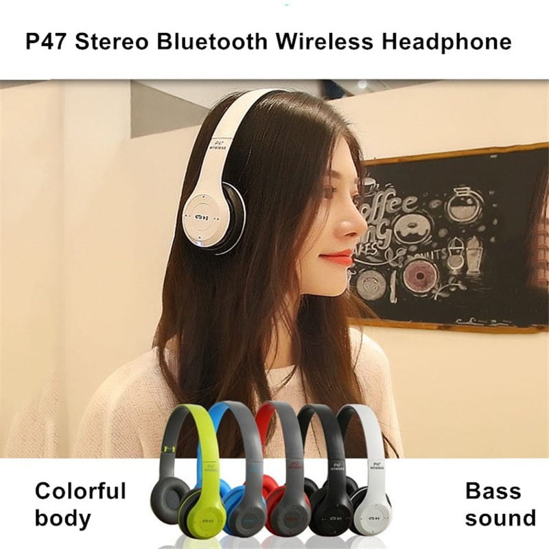 Foldable Bluetooth Headset - Stereo Bass Mic