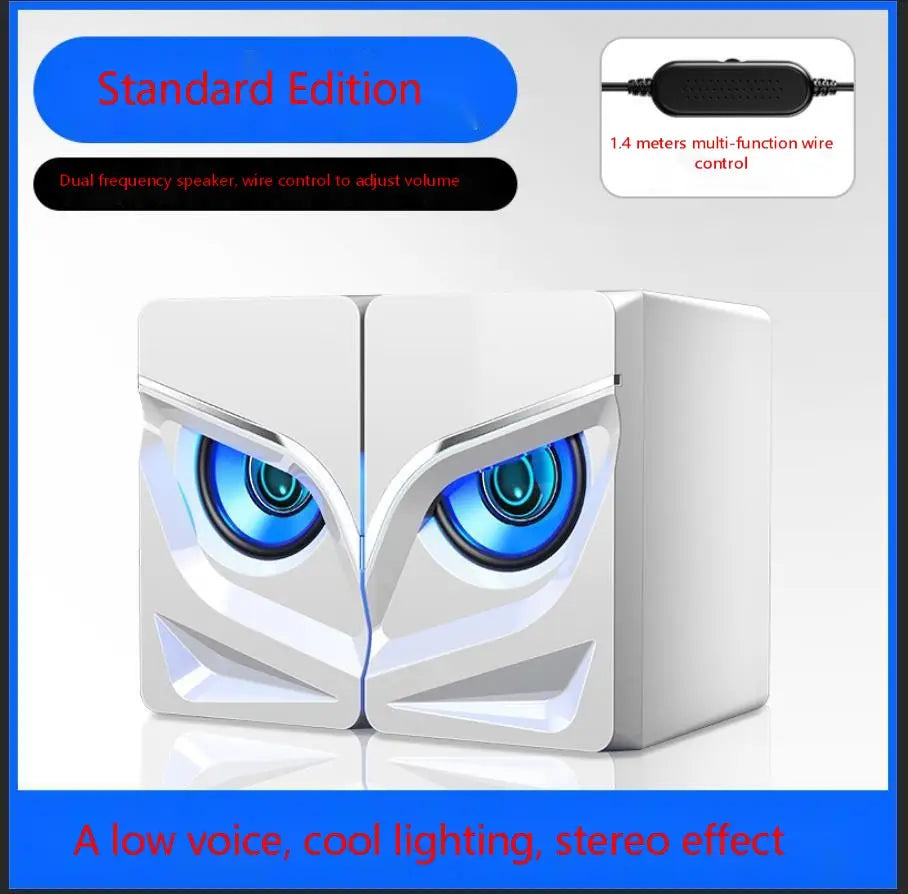 Eye Catching Mini Speakers: Blue LED Desktop Speakers with Big Sound