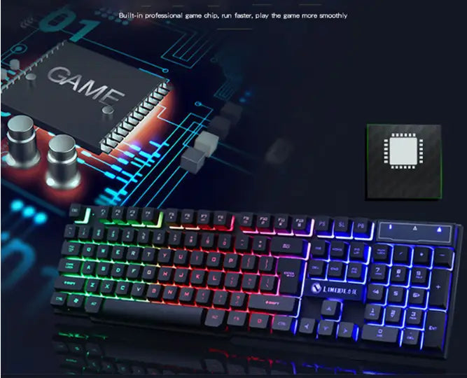 GTX300: Glowing Gaming Keyboard & Mouse Set (Light Up Your Wins!)