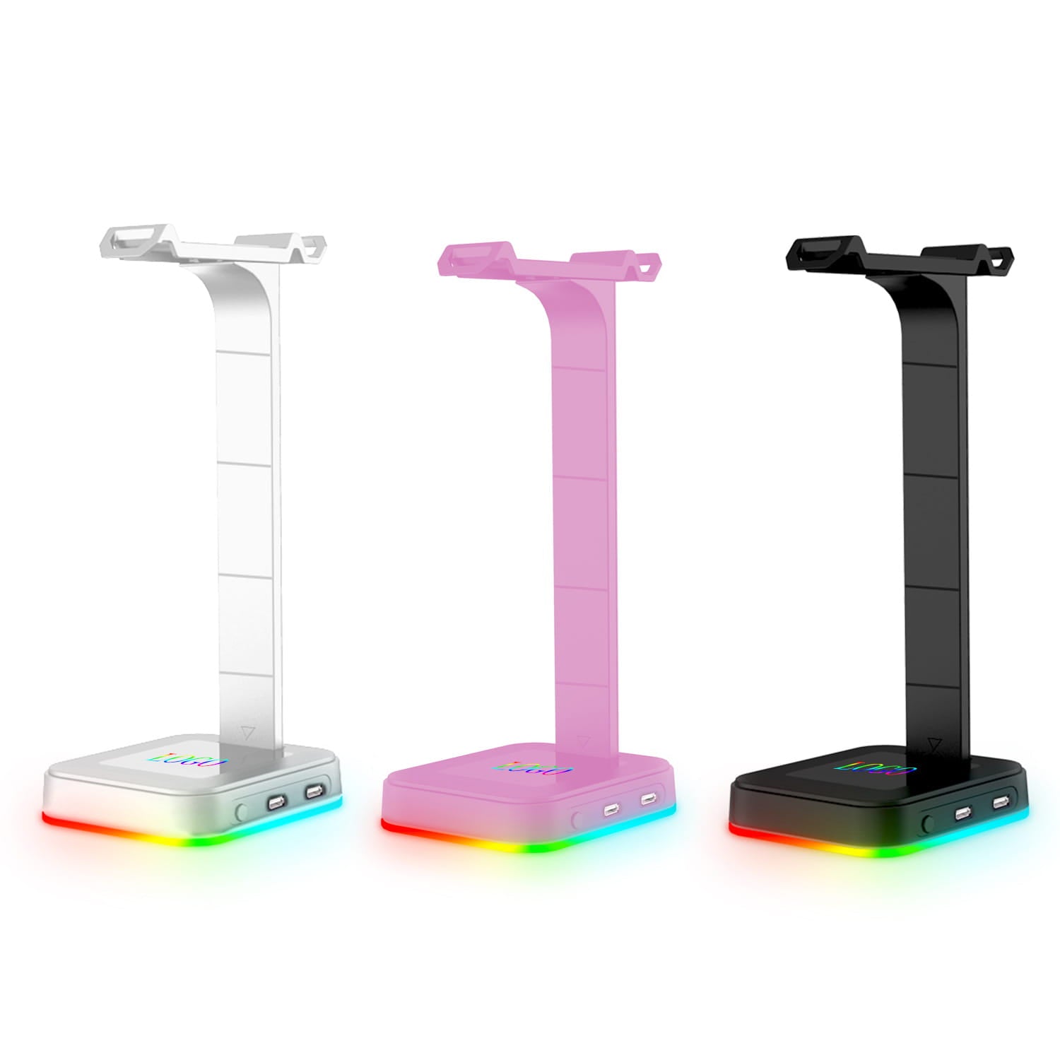 Level Up Your Setup: RGB Gaming Headset Stand with Color Effects