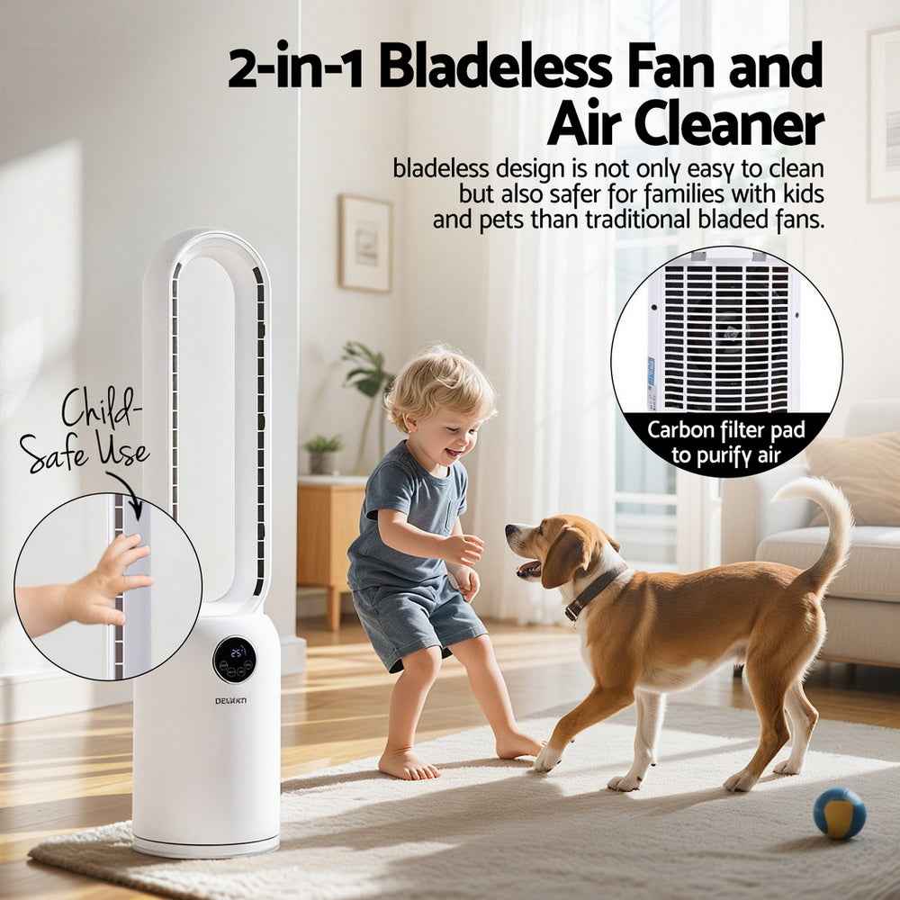 Devanti Bladeless Fan Air Purifier 88cm w/ Remote