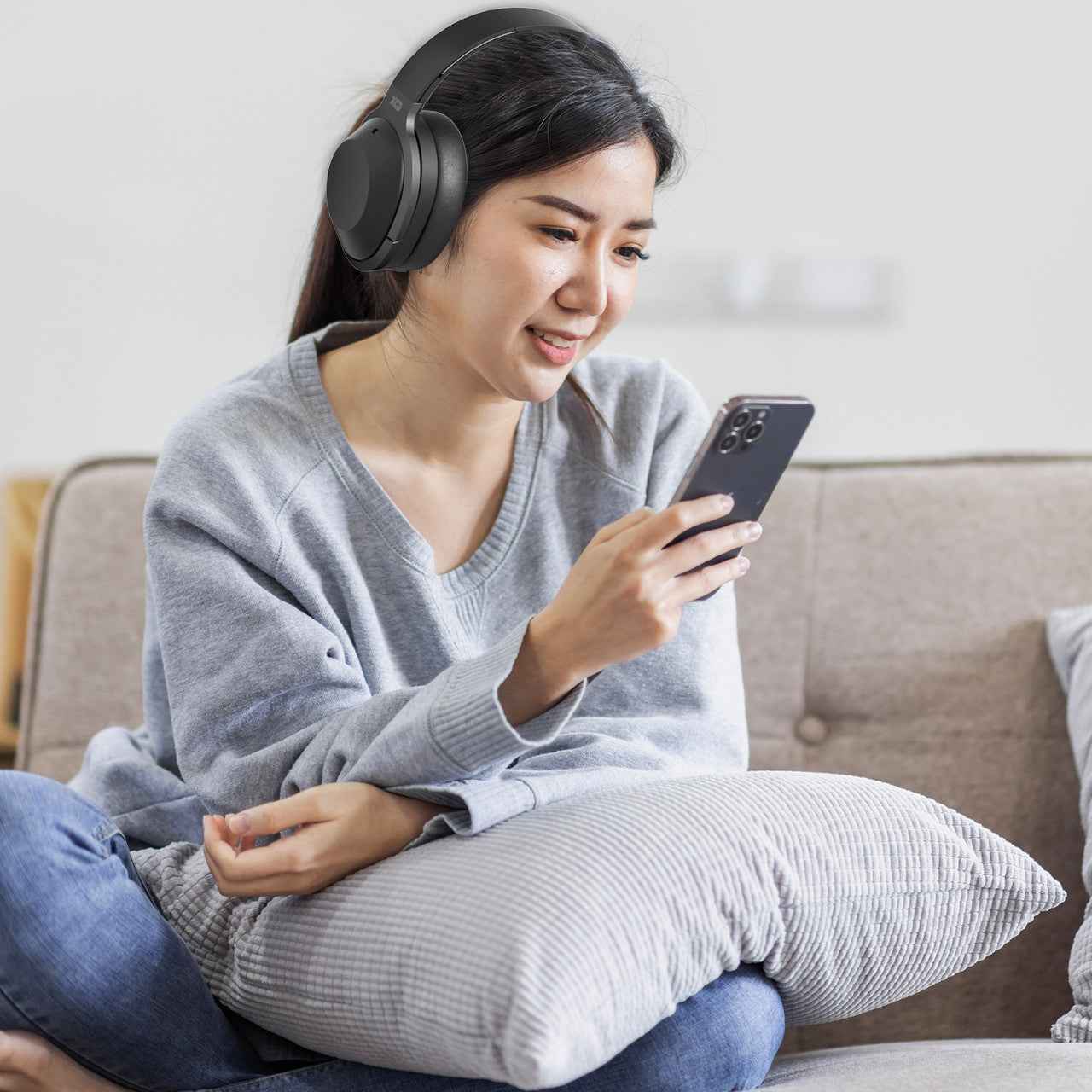 Laser Wireless ENC Headphones Black