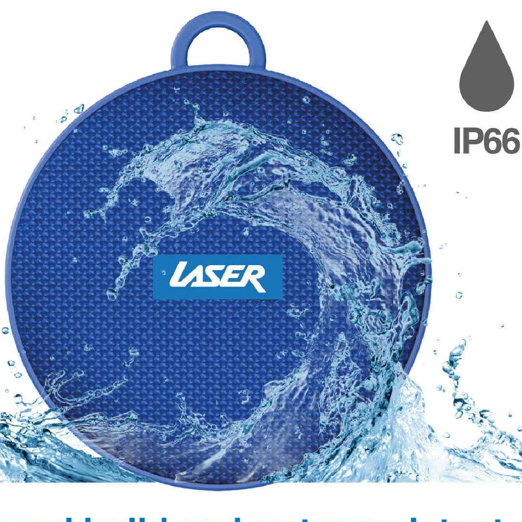 Laser Outdoor Bluetooth Speaker with Mount Blue