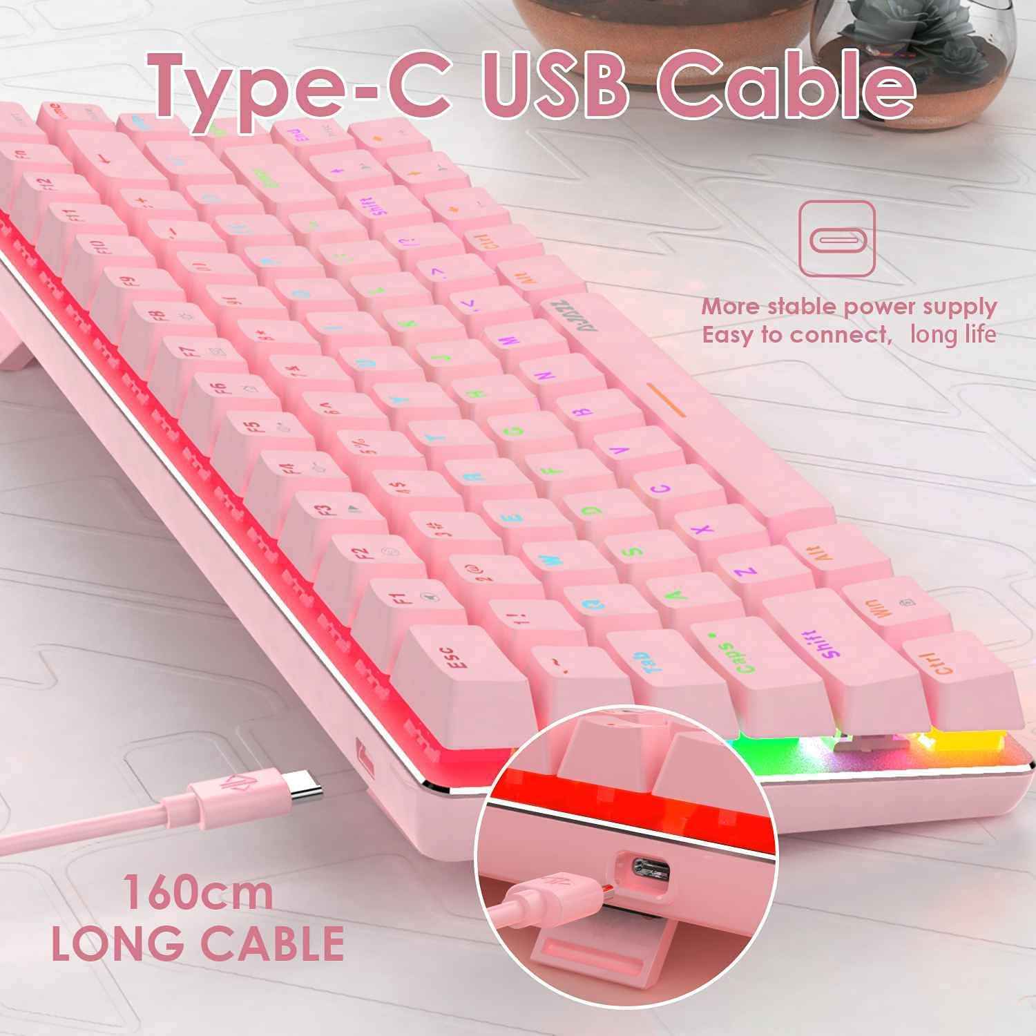82 Keys Compact Mechanical Keyboard for Gaming