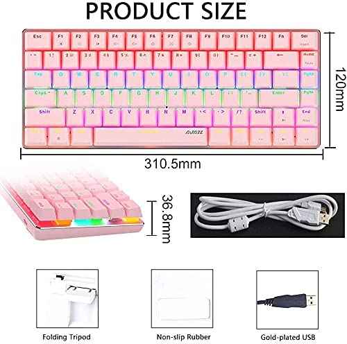 82 Keys Compact Mechanical Keyboard for Gaming