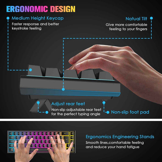 Black 67 Keys Mechanical Gaming Keyboard