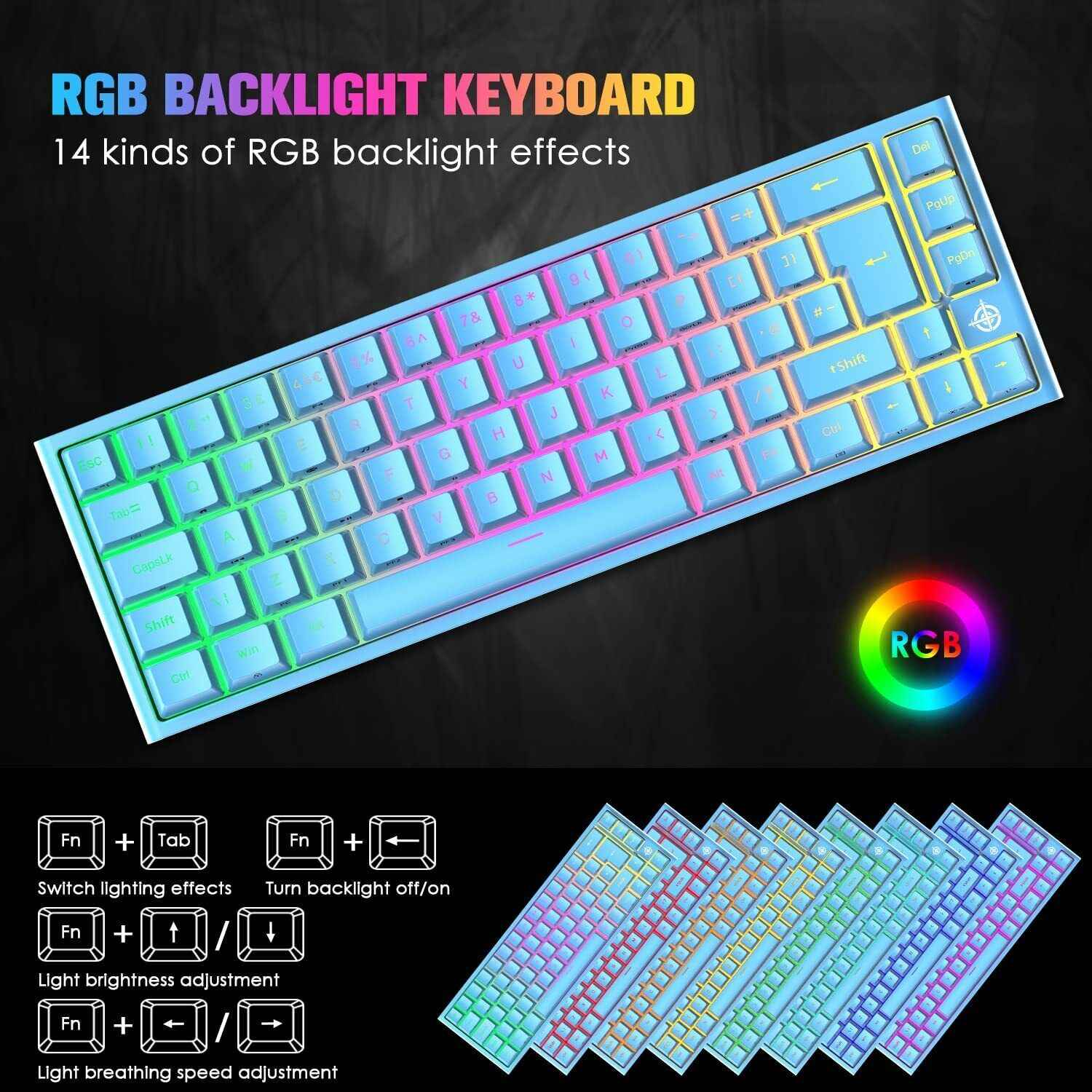 67-Key Compact Mechanical Gaming Keyboard