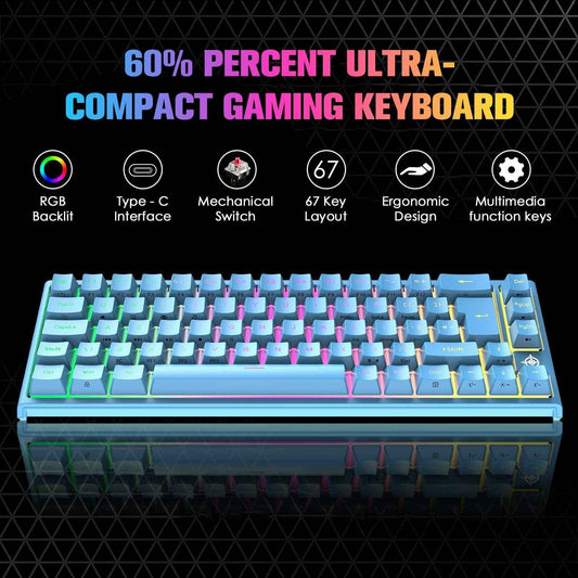 67-Key Compact Mechanical Gaming Keyboard