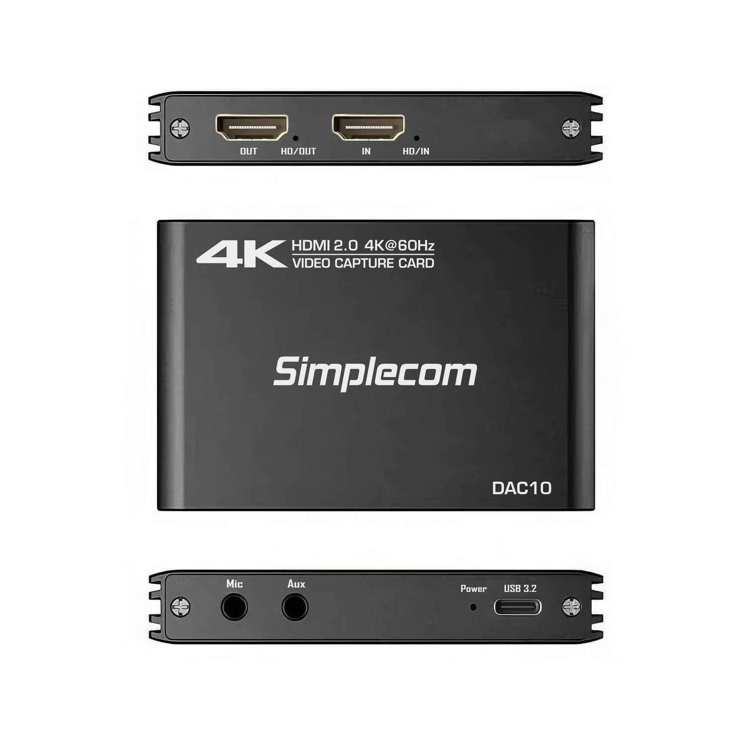 Simplecom DAC10 4K 60FPS HDMI to USB Video Capture Card