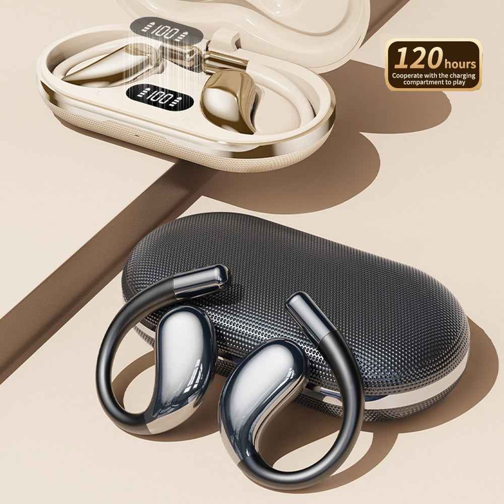 Open-Ear Wireless Ear hook Sports Headphones (Beige)