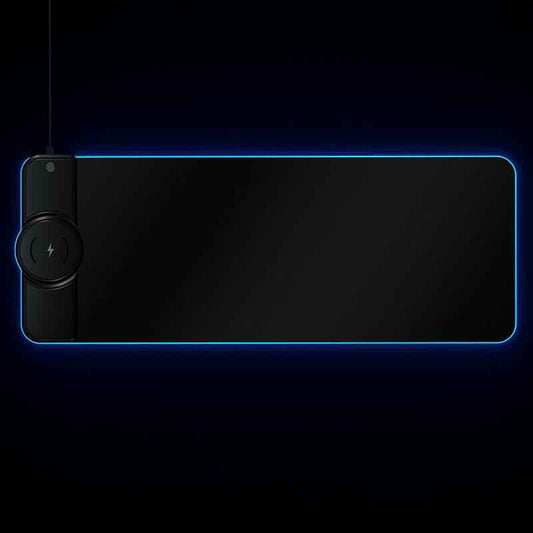 Wireless Charging Rgb Mouse Pad - Black