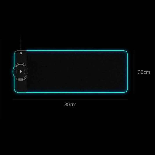 Wireless Charging Rgb Mouse Pad - Black
