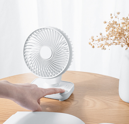 White Mini Portable Fan - USB Rechargeable for Personal Cooling - TechTatic Frontier